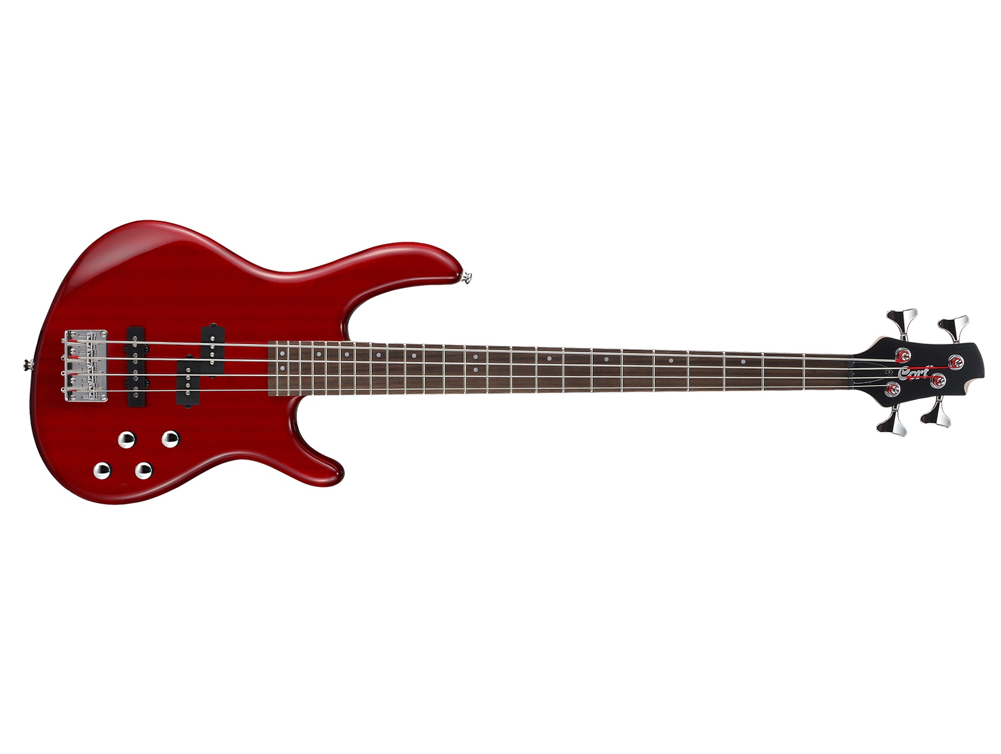 Cort AB4PLUSTR 4 Telli Bas Gitar, Action, Kırmızı