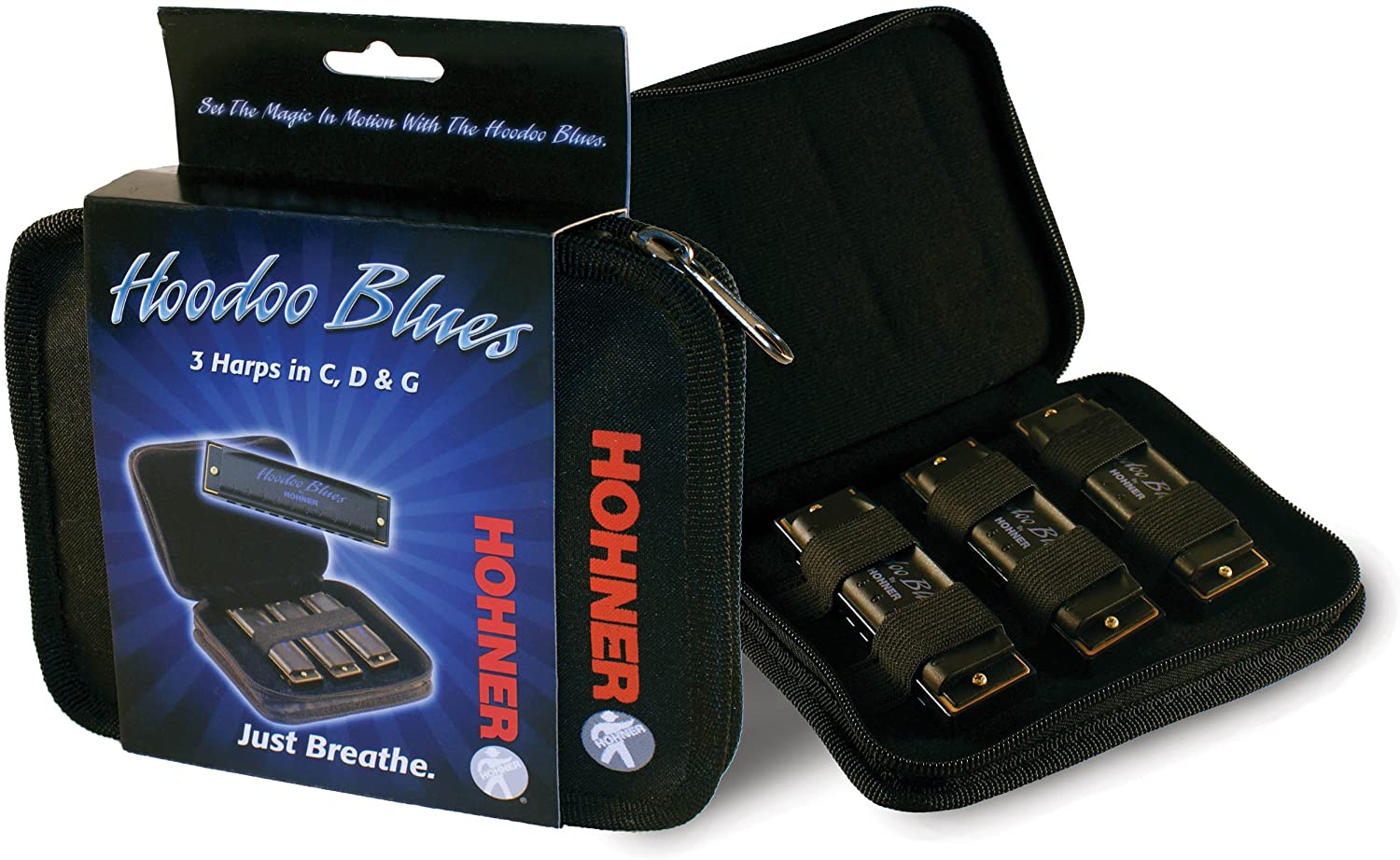 HOHNER Hoodoo Blues Mızıka Seti - Harmonica 3 lü Set C - D - G