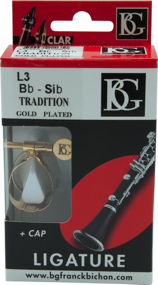 BG L3 Tradition - Altın Kaplama Bb Klarnet Ligatür - Kapak