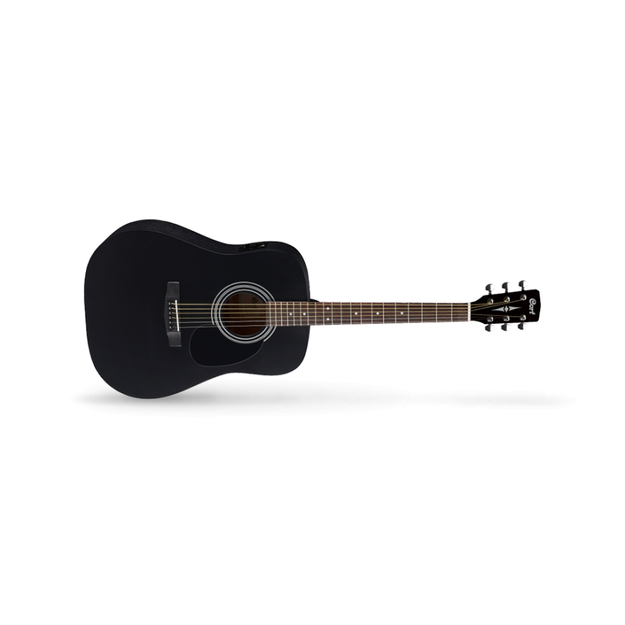 Cort Elektro Akustik Gitar, Siyah Satin, Ladin AD810E-BKS