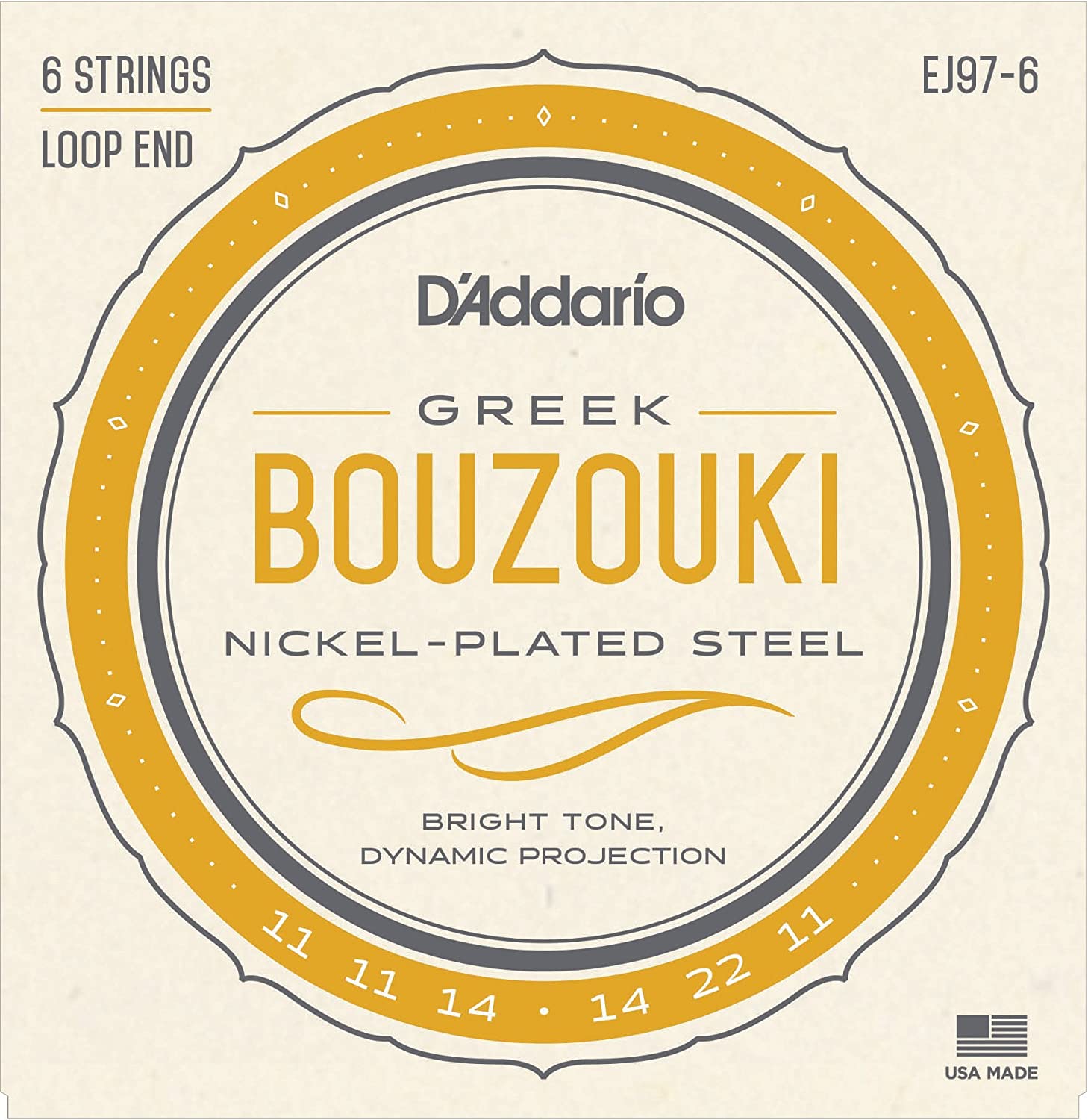 Daddario EJ97 BUZUKİ TEL SETİ, 8'Lİ TAKIM