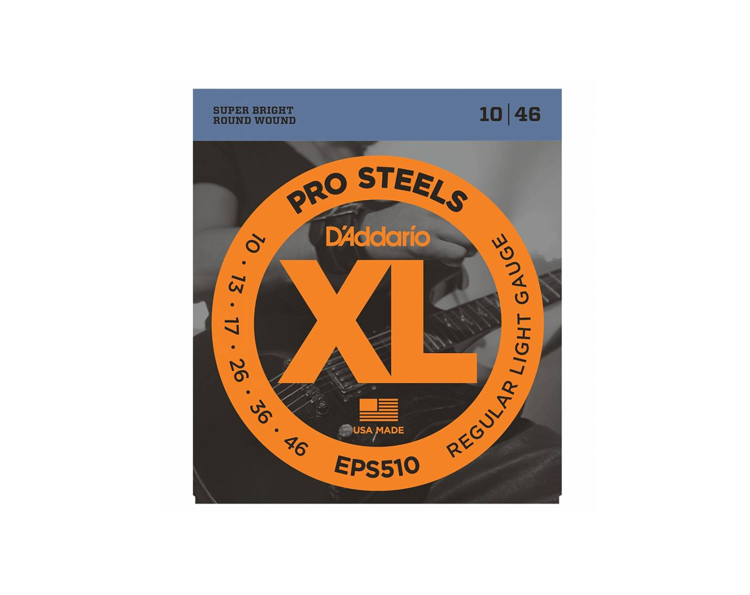 Daddario ProSteels XL EPS510 Elektro Gitar Teli Set 10-46 Super Bright Round Wound
