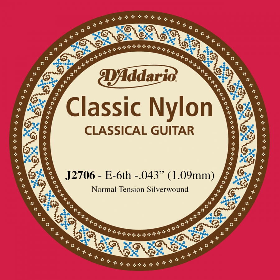 D'addario  Klasik Gitar Tek Mi teli 6.Tel J2706