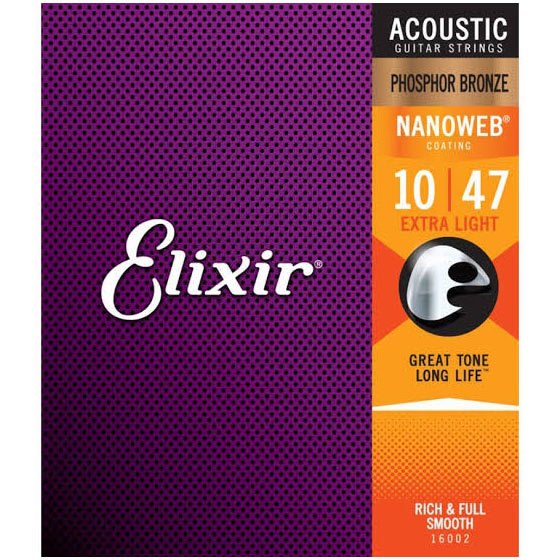 Elixir 16002 10-47 Fosfor Bronz Akustik Gitar Teli Extra Light