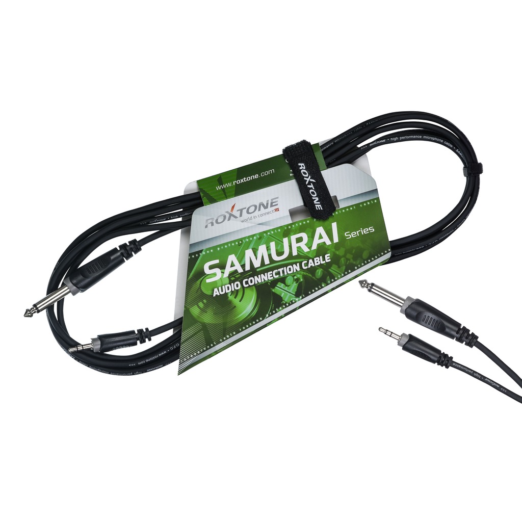 ROXTONE - SAMURAI 3.5mm ST 6.3 mm Çivi Jack 3 Metre Ses Kablosu RX K-13503