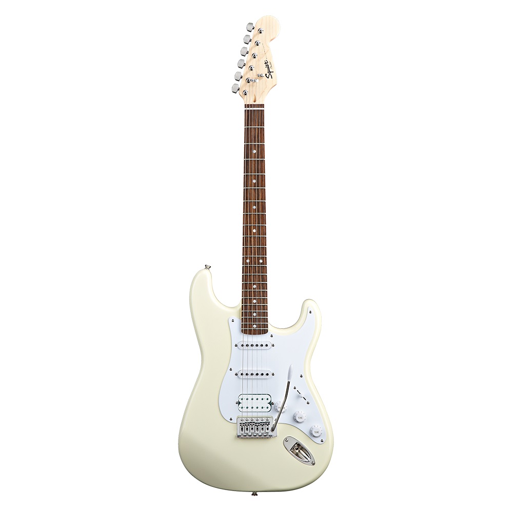 Squier Bullet Strat w/Trem HSS Arctic White Elektro Gitar 0370005580