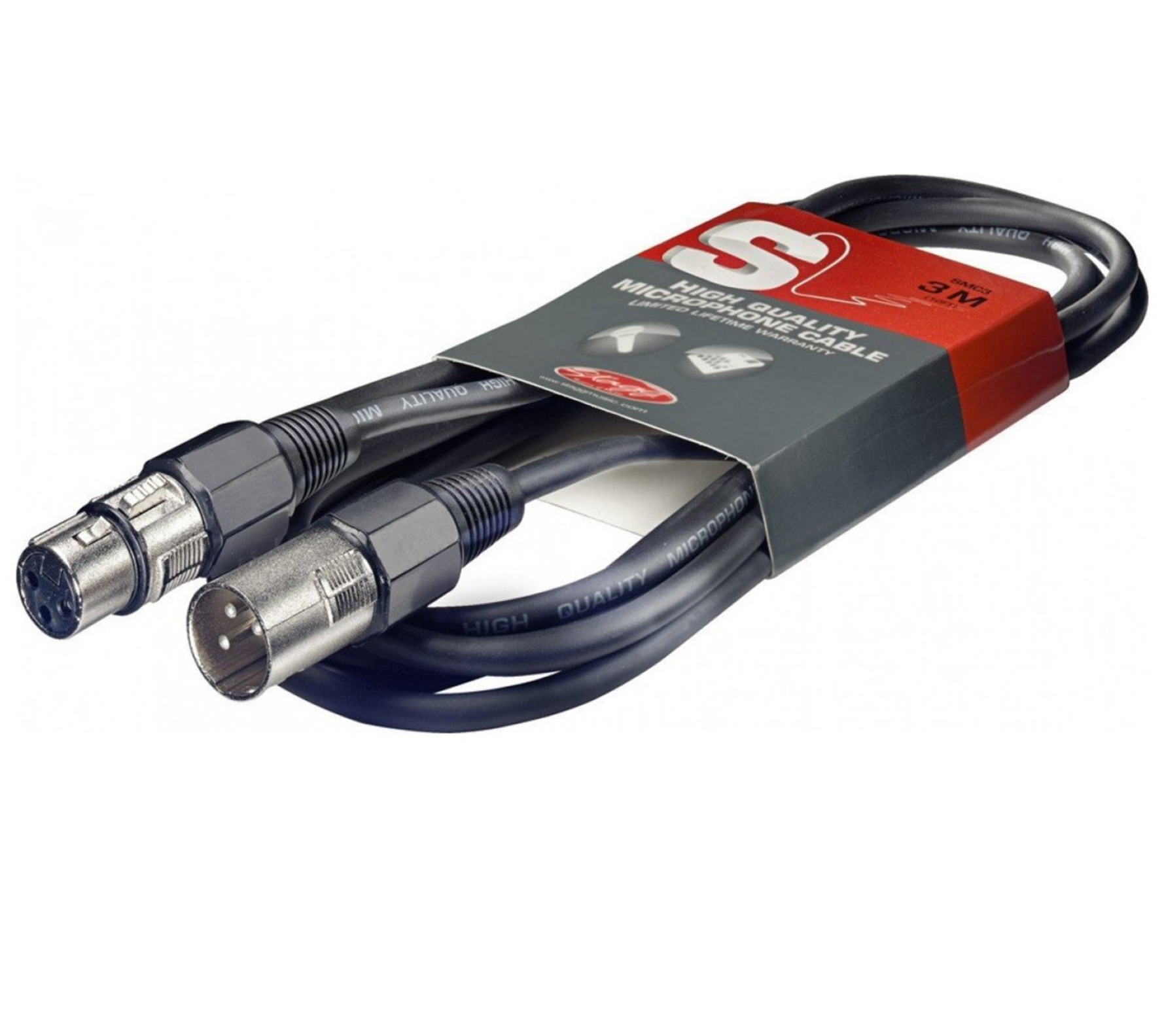 Stagg SMC3 Mikrofon Kablo Siyah 3 M