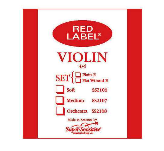 Super Sensitive Red Label D 3/4 Keman Tek Tel 1SS2105-D