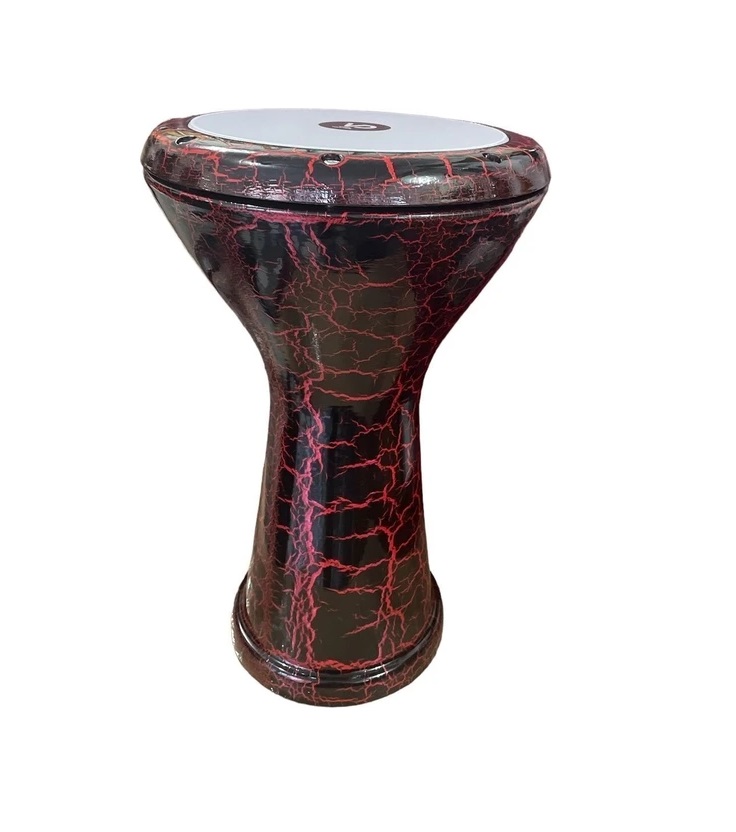 Vatan Döküm Darbuka Kırmızı Çatlak Desenli
