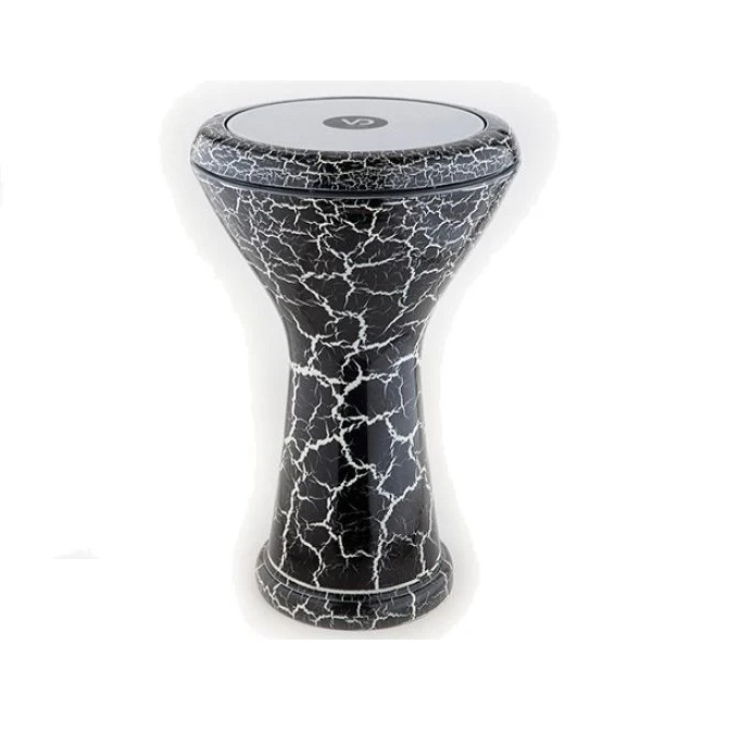 Vatan Döküm Darbuka Siyah Çatlak Desenli