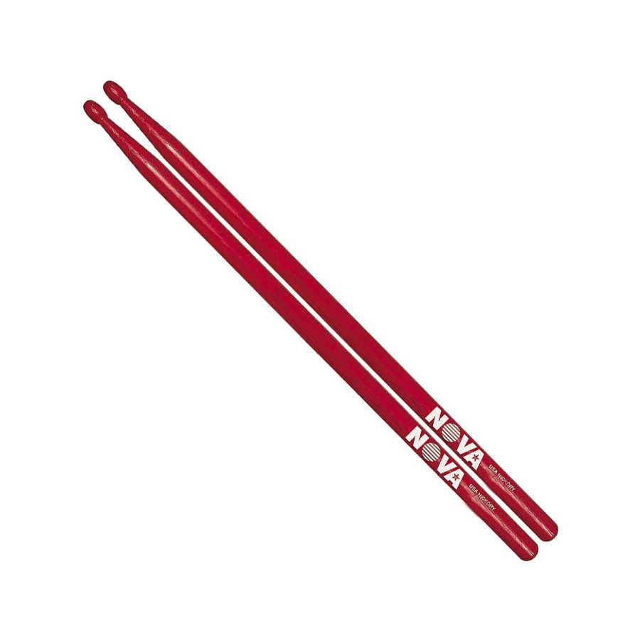 Vic Firth BAGET(ÇİFT) NOVA 7A R WOOD RED (KIRMIZI), HICKORY, 1
