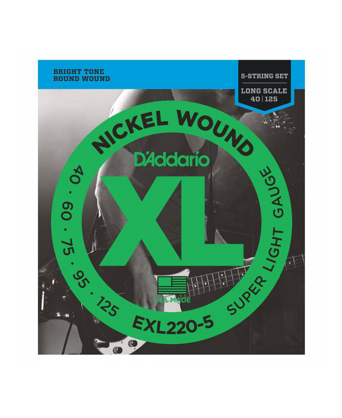 Daddario EXL220-5 TELLİ BAS GİTAR TEL SETİ