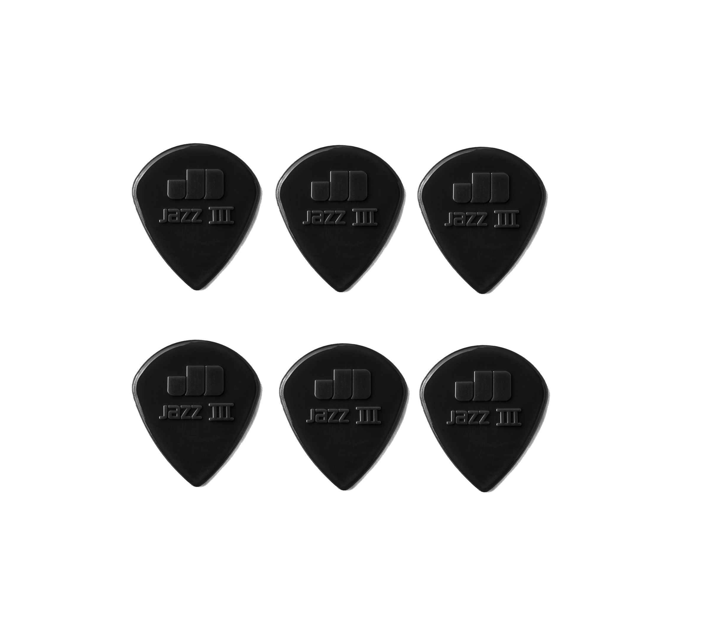 Jim Dunlop Jazz III Nylon Black Pena ( 6'lı Paket )